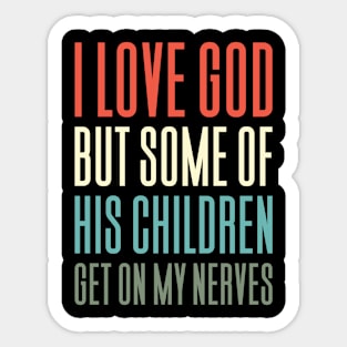 Funny Christian Gift Jesus God Sticker